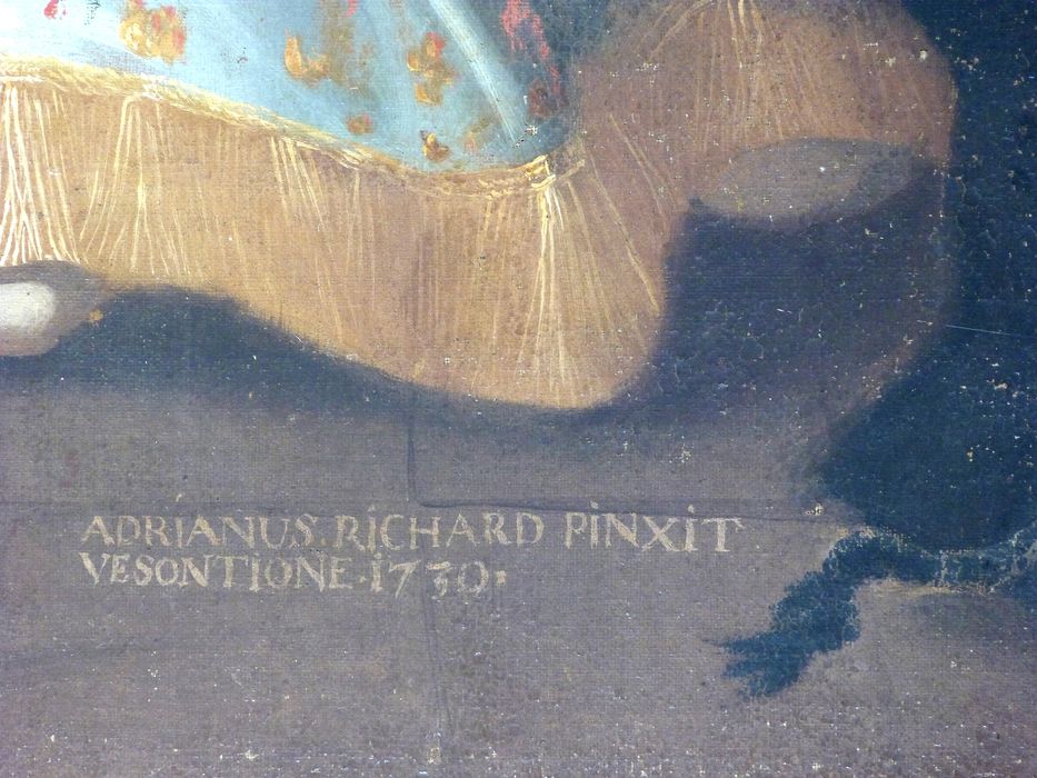 tableau : Sainte Ursule, détail de la signature