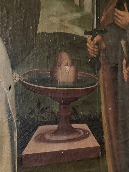 tableau : Donation du scapulaire, détail