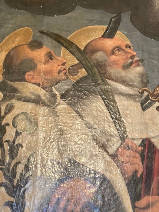 tableau : Donation du scapulaire, détail