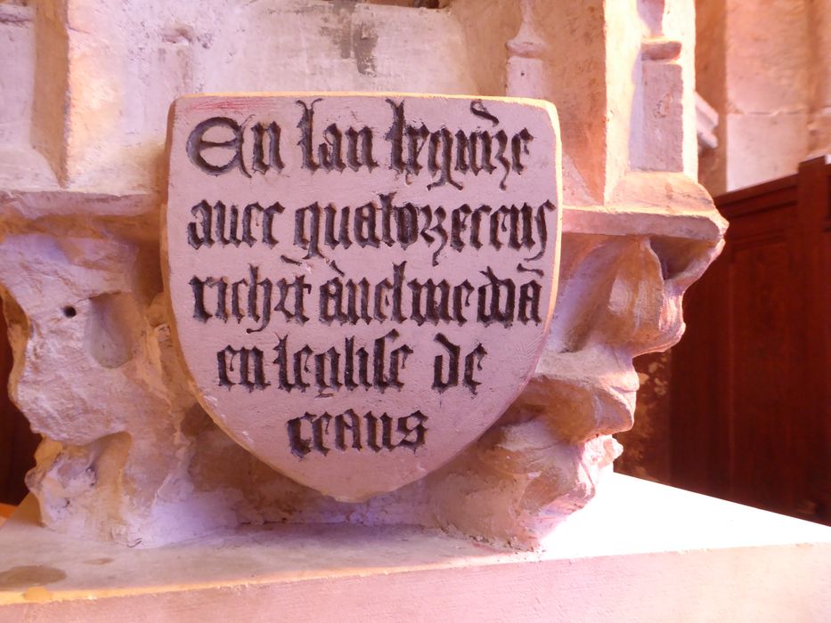 tabernacle, détail de l’inscription