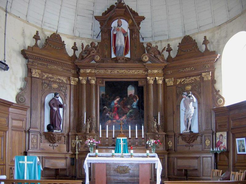 vue générale du retable du maître-autel - © Ministère de la Culture (France), Conservation des antiquités et des objets d'art du Loir-et-Cher, tous droits réservés 