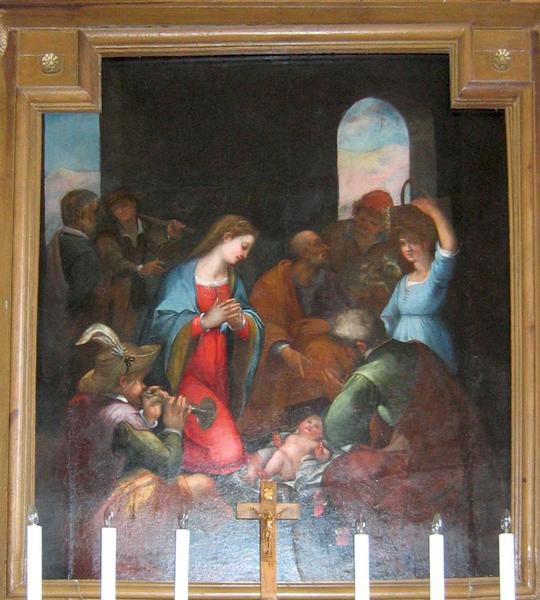 vue générale du tableau du retable du maître-autel - © Ministère de la Culture (France), Conservation des antiquités et des objets d'art du Loir-et-Cher, tous droits réservés 