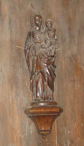 vue générale de la statue : Vierge à l'enfant - © Ministère de la Culture (France), Conservation des antiquités et des objets d'art du Loir-et-Cher, tous droits réservés