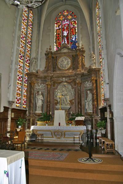vue générale du retable du maître-autel - © Ministère de la Culture (France), Conservation des antiquités et des objets d'art du Loir-et-Cher, tous droits réservés