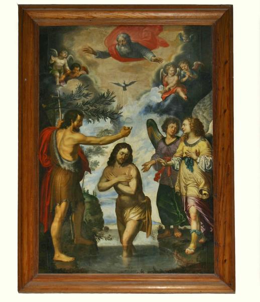 vue générale du tableau : baptême du Christ (le) - © Ministère de la Culture (France), Conservation des antiquités et des objets d'art du Loir-et-Cher, tous droits réservés 