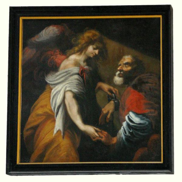 vue générale du tableau : saint Pierre délivré de prison par un ange - © Ministère de la Culture (France), Conservation des antiquités et des objets d'art du Loir-et-Cher, tous droits réservés