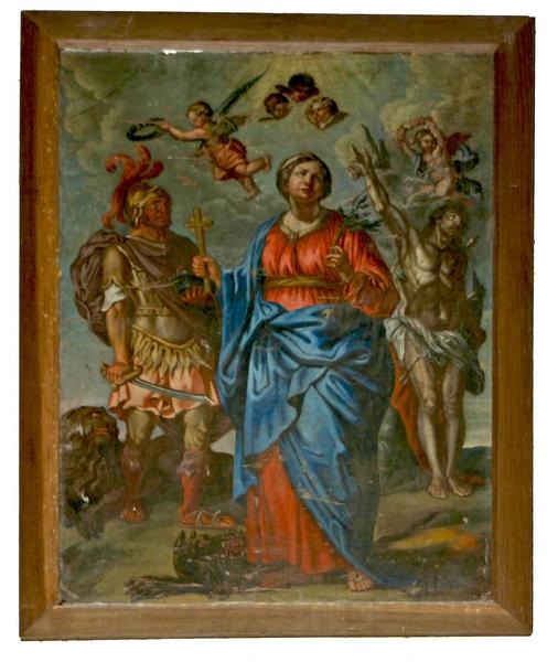 vue générale du tableau : martyre d'une sainte - © Ministère de la Culture (France), Conservation des antiquités et des objets d'art du Loir-et-Cher, tous droits réservés 