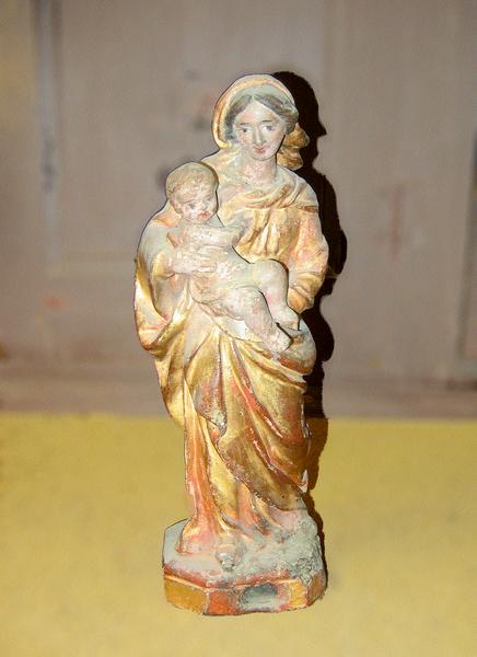 statue-reliquaire (statuette) : Vierge à l'Enfant, vue générale