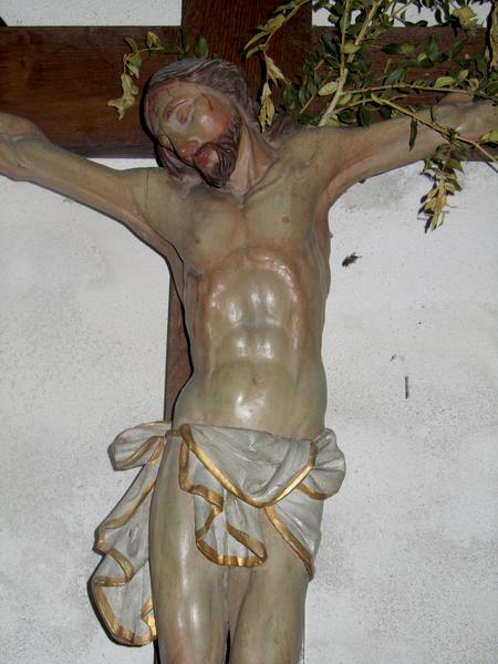 statue : Christ en croix, vue partielle - © Ministère de la Culture (France), Conservation des antiquités et des objets d'art du Loir-et-Cher, tous droits réservés 