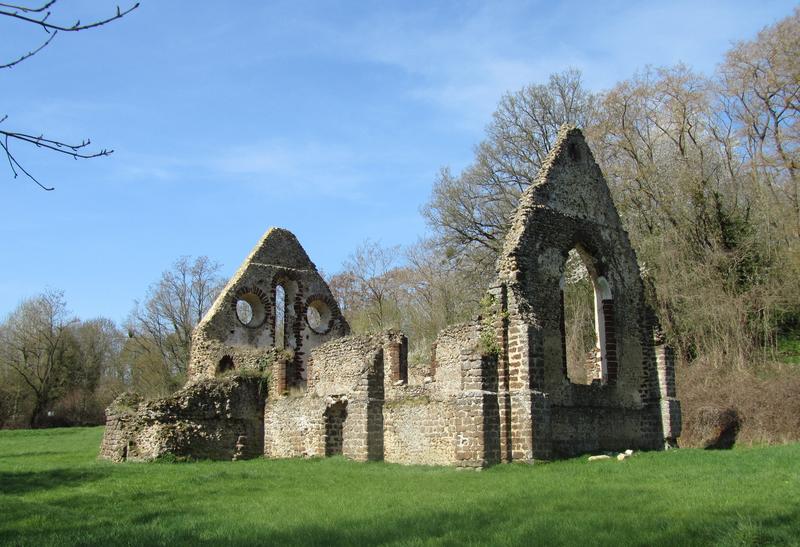 Ruines de la chapelle de Guériteau : ensemble sud-est, vue générale