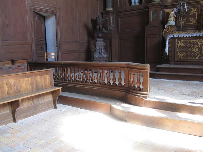 clôture de choeur (table de communion), vue partielle - © Ministère de la Culture (France), Conservation des antiquités et des objets d'art du Loir-et-Cher, tous droits réservés 