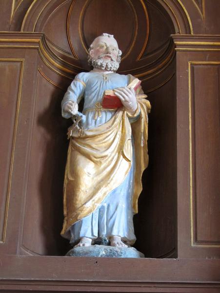 statue du maître-autel : saint Pierre, vue générale - © Ministère de la Culture (France), Conservation des antiquités et des objets d'art du Loir-et-Cher, tous droits réservés 