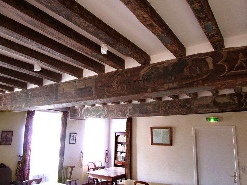 chambre du prieur, plafond, vue partielle