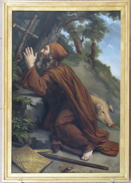 tableau : saint Antoine, vue générale - © Ministère de la Culture (France), Conservation des antiquités et des objets d'art du Loir-et-Cher, tous droits réservés 