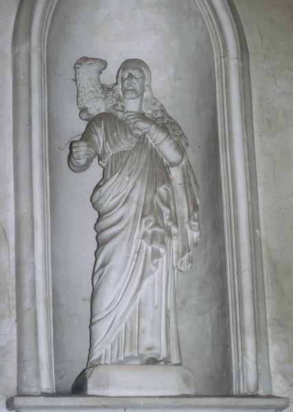 statue : saint Jean-Baptiste, vue générale - © Ministère de la Culture (France), Conservation des antiquités et des objets d'art du Loir-et-Cher, tous droits réservés