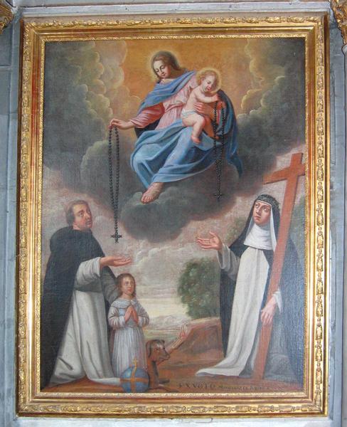 tableau : Donation du Rosaire (ex-voto de Marguerite Jovinet), vue générale