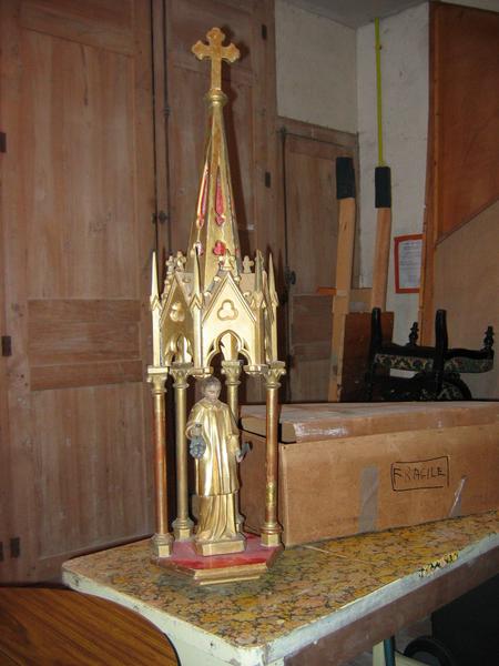 bâton de procession de confrérie : saint Vincent, vue générale
