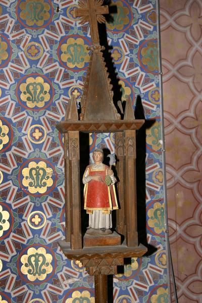 bâton de procession de confrérie : saint Vincent, vue générale