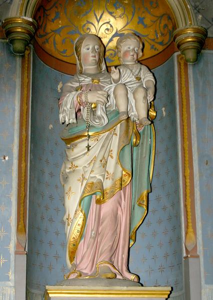statue : Vierge à l'enfant, vue générale
