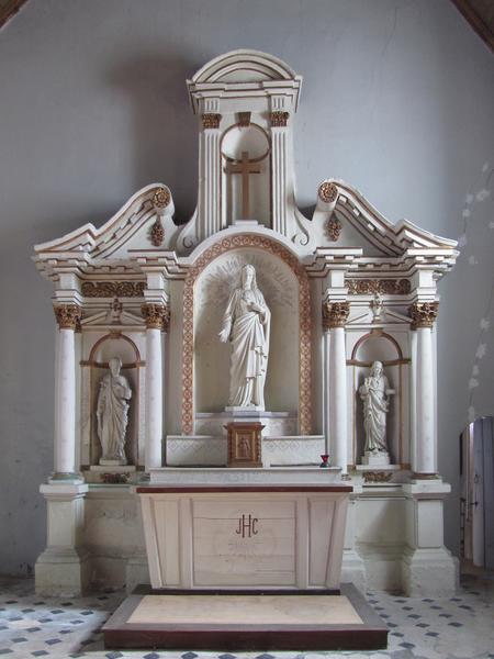 retable du maître-autel, vue générale - © Ministère de la Culture (France), Conservation des antiquités et des objets d'art du Loir-et-Cher, tous droits réservés