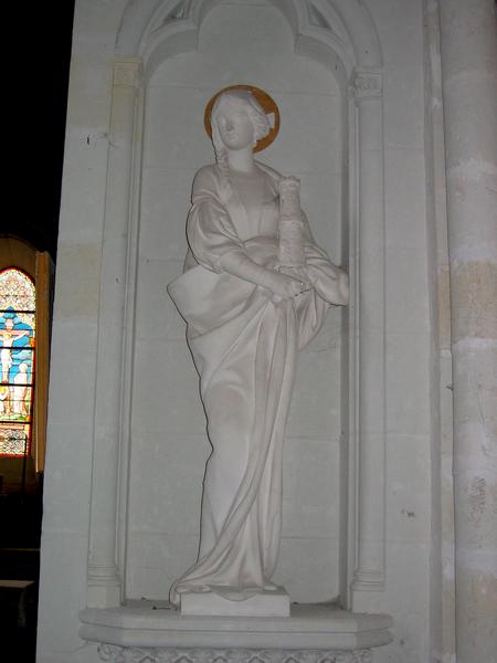 statue: sainte Barbe, vue générale