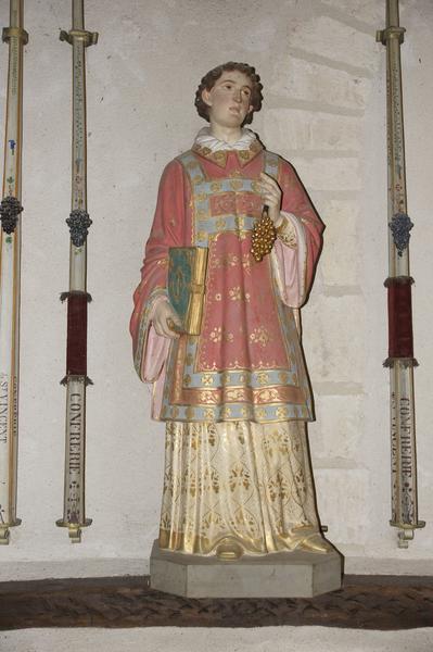 statue : saint Vincent, vue générale - © Ministère de la Culture (France), Conservation des antiquités et des objets d'art du Loir-et-Cher, tous droits réservés