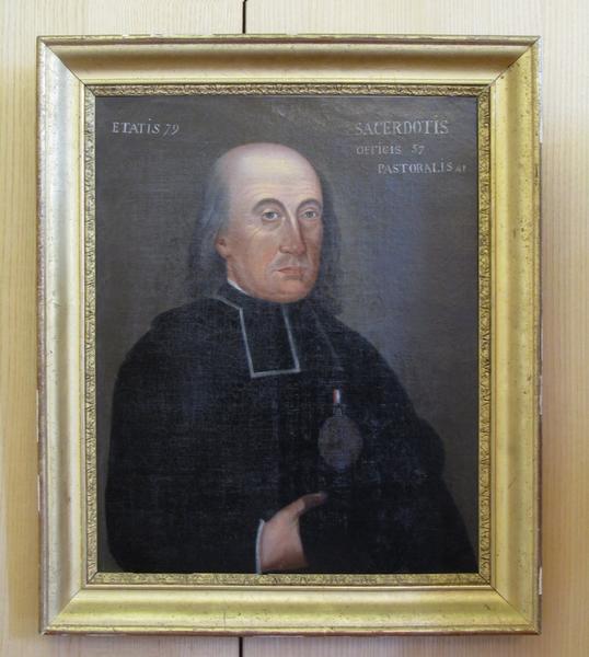 tableau : portrait de Michel Chabauld, curé de La Chaussée, vue générale