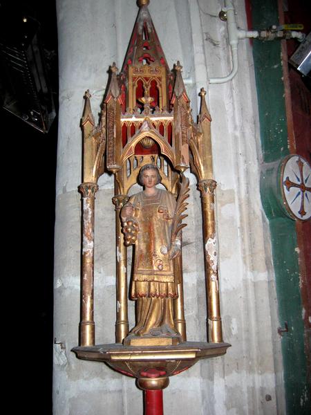 bâton de procession de confrérie : saint Vincent, vue générale - © Ministère de la Culture (France), Conservation des antiquités et des objets d'art du Loir-et-Cher, tous droits réservés 