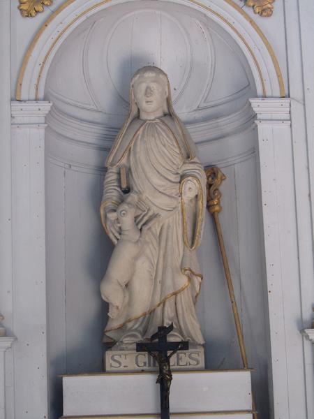 statue : saint Gilles, vue générale - © Ministère de la Culture (France), Conservation des antiquités et des objets d'art du Loir-et-Cher, tous droits réservés 