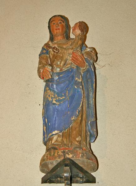 statue : Vierge à l'enfant, vue générale - © Ministère de la Culture (France), Conservation des antiquités et des objets d'art du Loir-et-Cher, tous droits réservés 