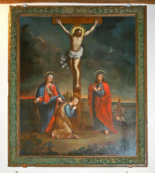 tableau et son cadre : Crucifixion (la), vue générale - © Ministère de la Culture (France), Conservation des antiquités et des objets d'art du Loir-et-Cher, tous droits réservés 