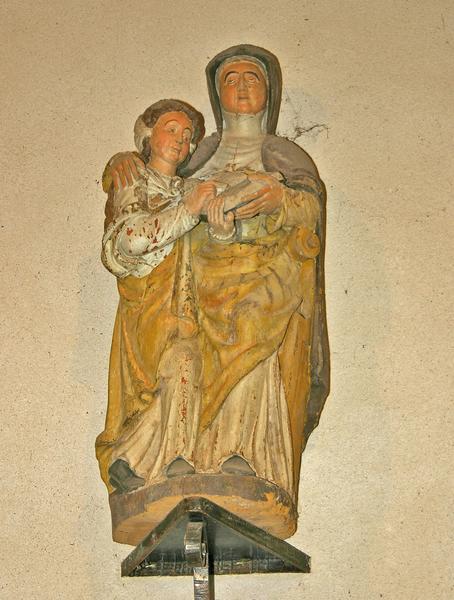 groupe sculpté : éducation de la Vierge (l'), vue générale - © Ministère de la Culture (France), Conservation des antiquités et des objets d'art du Loir-et-Cher, tous droits réservés 