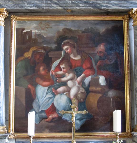 Retable latéral nord et son tableau : Sainte Famille