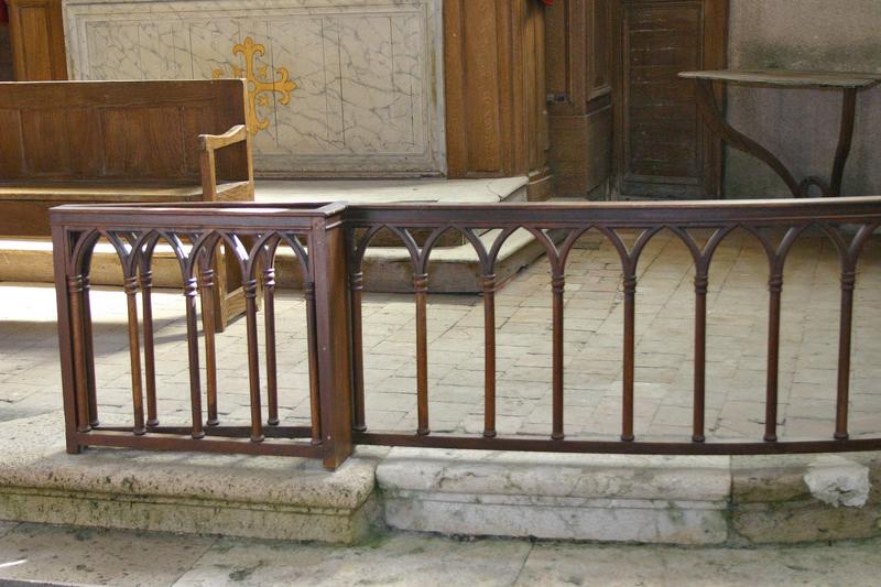 clôture de choeur (table de communion), vue partielle - © Ministère de la Culture (France), Conservation des antiquités et des objets d'art du Loir-et-Cher, tous droits réservés 