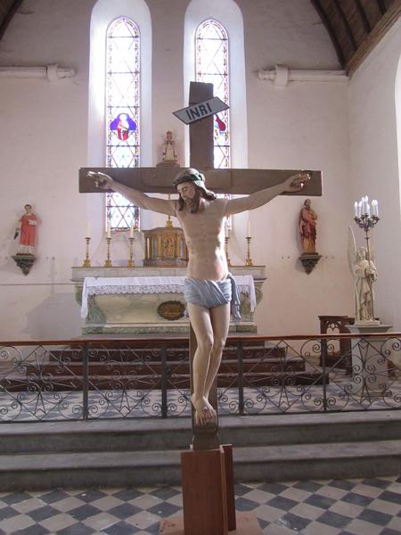 statue : Christ en croix, vue générale - © Ministère de la Culture (France), Conservation des antiquités et des objets d'art du Loir-et-Cher, tous droits réservés 