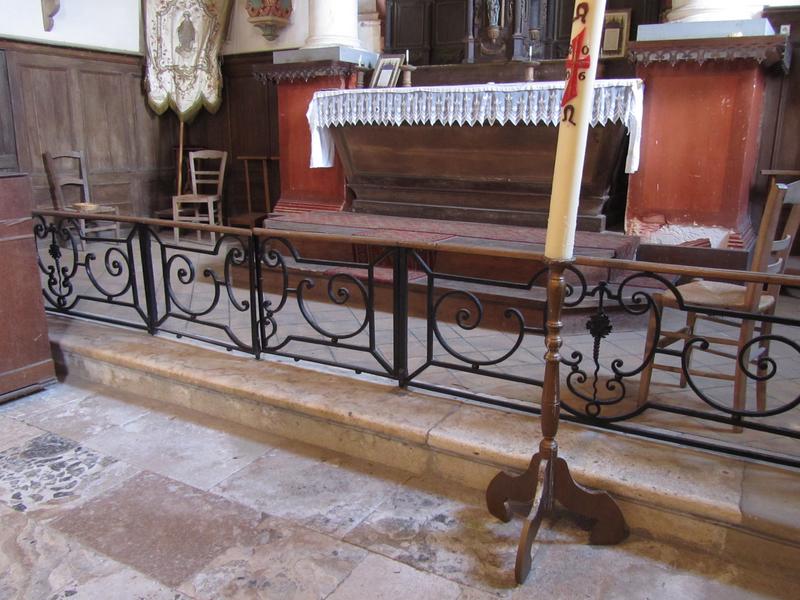 clôture de choeur (table de communion), vue générale - © Ministère de la Culture (France), Conservation des antiquités et des objets d'art du Loir-et-Cher, tous droits réservés