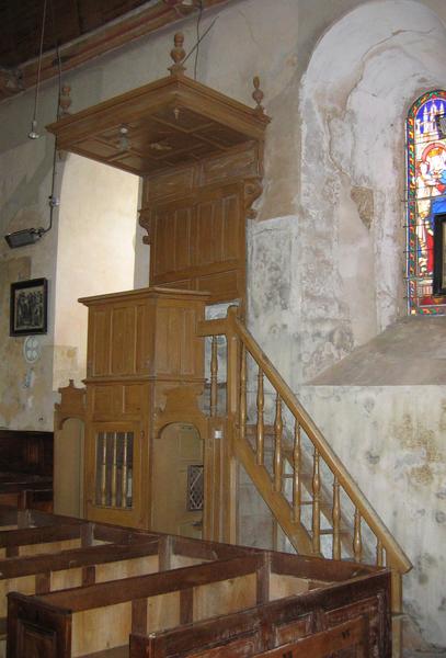 chaire à prêcher et confessionnal, vue générale - © Ministère de la Culture (France), Conservation des antiquités et des objets d'art du Loir-et-Cher, tous droits réservés