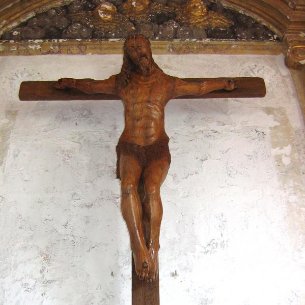statue : Christ en croix, vue générale - © Ministère de la Culture (France), Conservation des antiquités et des objets d'art du Loir-et-Cher, tous droits réservés 
