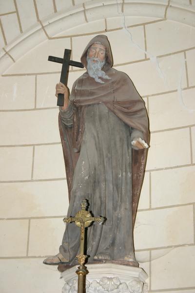 statue : saint Léonard, vue générale - © Ministère de la Culture (France), Conservation des antiquités et des objets d'art du Loir-et-Cher, tous droits réservés 