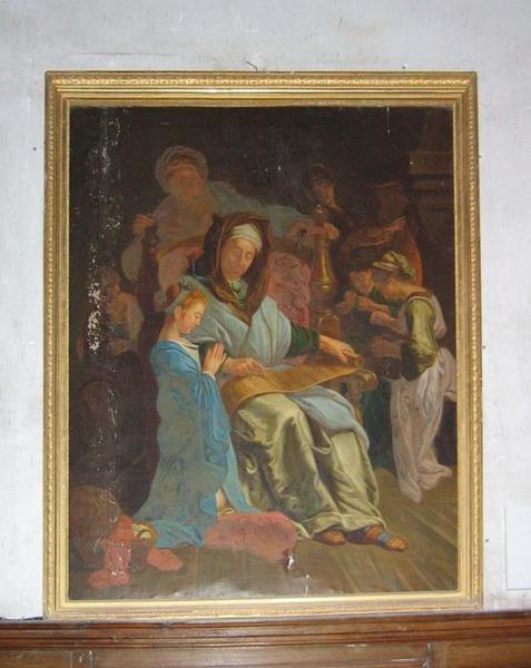 tableau : Education de la Vierge, vue générale - © Ministère de la Culture (France), Conservation des antiquités et des objets d'art du Loir-et-Cher, tous droits réservés 