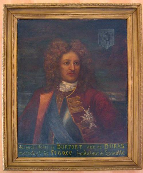 Tableau et son cadre : Portrait Jacques Henri duc Dufort, duc de Duras