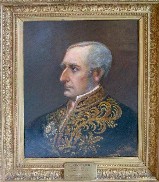 Tableau et son cadre : Portrait d'Eloi Ernest Forestier de Boinvilliers, député et sénateur