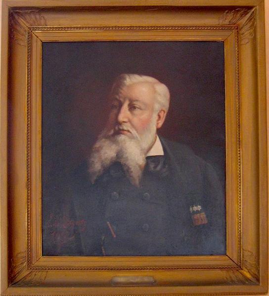 Tableau et son cadre : Portrait d'Ernest Gaugiran, maire