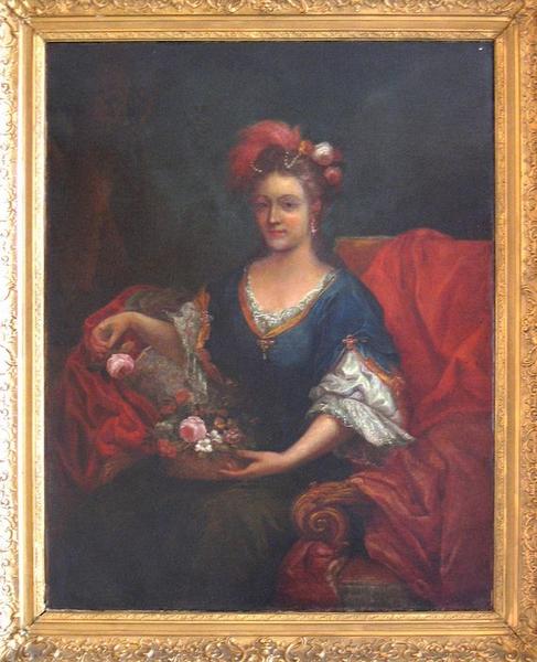 Tableau et son cadre : Portrait de Marguerite Félicie de Levys, duchesse de Ventadour