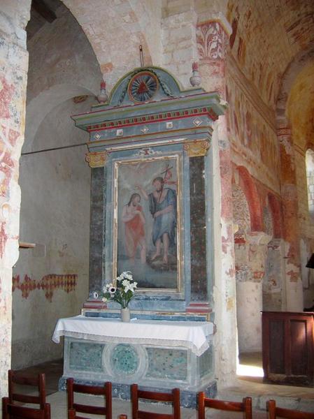 Retable avec son tableau : Baptême du Christ