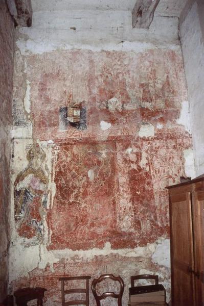 Peintures monumentales : le Jugement dernier, la Déposition de Croix, saintes femmes au tombeau (les), scènes de la vie de saint Julien, saint Georges