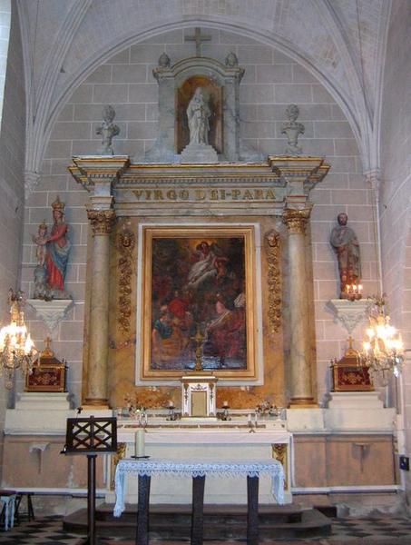 retable et son tableau : Assomption de la Vierge, vue générale - © Ministère de la Culture (France), Conservation des antiquités et des objets d'art du Loir-et-Cher, tous droits réservés 