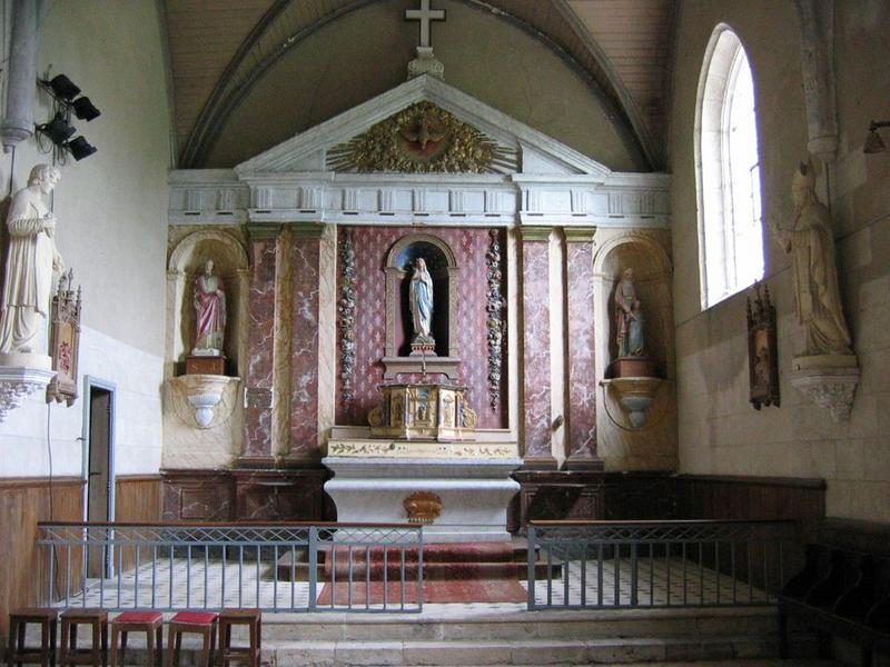 retable, maître-autel et tabernacle, vue générale - © Ministère de la Culture (France), Conservation des antiquités et des objets d'art du Loir-et-Cher, tous droits réservés 
