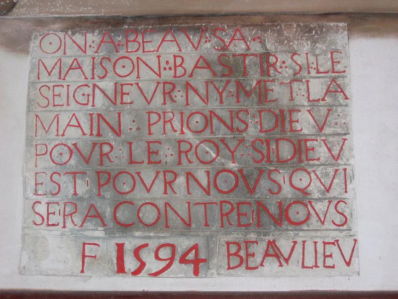 plaque commémorative (inscription), vue générale - © Ministère de la Culture (France), Conservation des antiquités et des objets d'art du Loir-et-Cher, tous droits réservés 