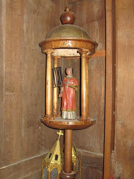 bâton de procession de confrérie : Saint Laurent, vue générale - © Ministère de la Culture (France), Conservation des antiquités et des objets d'art du Loir-et-Cher, tous droits réservés